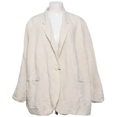Blazer (Beige) from H&M+ Linen, Viscose, Polyester