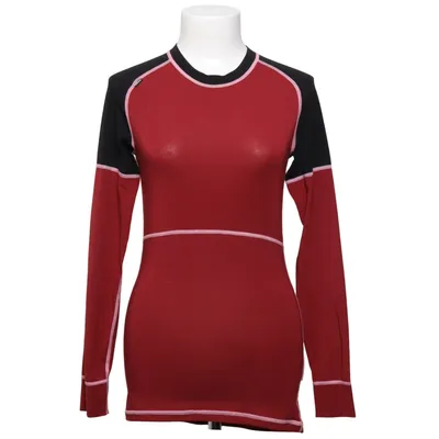 Base layer shirt (Red, Black) from Ullmax Elastane, Merino wool, Polyester