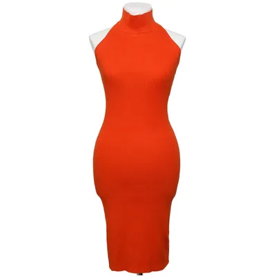 Robe à col roulé (Rouge) de Ware Coton, Élasthane, Polyester