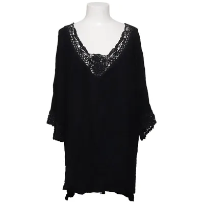 Blouse (Black) from Plus Size Cotton, Viscose