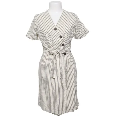 Wrap dress (White, Blue) from ESPRIT Organic Cotton, Linen