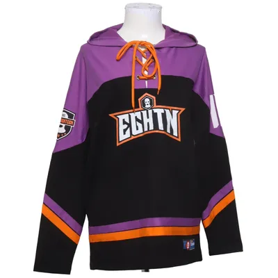 Hoodie (Purple, Black, Orange) from Plus Eighteen Cotton, Elastane, Polyester