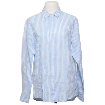 Shirt (Blue, White) from Uniqlo Linen