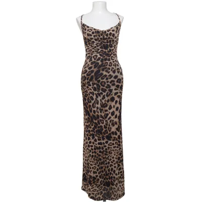 Maxikjole (Beige, Brun, Sort) fra NA-KD Elastan, Polyester
