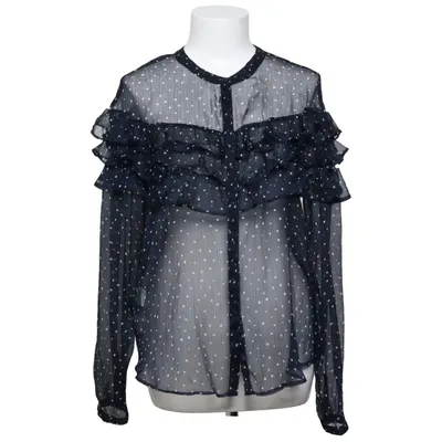 Blouse (Black, White) from Mango Suit Polyester