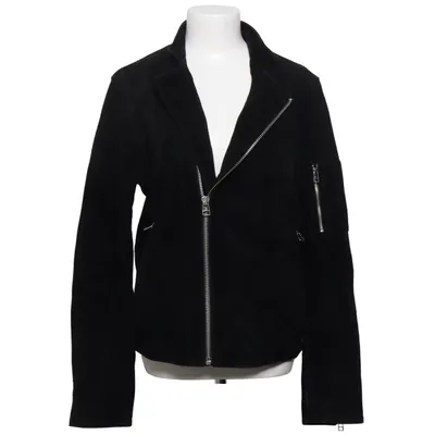 Biker jacket (Black) from Tiger of Sweden Jeans Cotton, Leather, Polyester