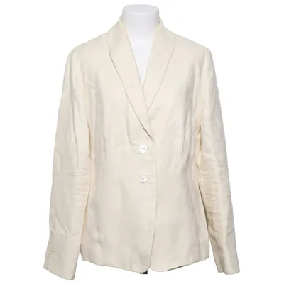 Blazer (Beige) from Barbara Schwarzer Elastane, Linen, Polyamide, Viscose