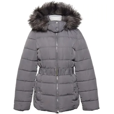 Winter coat (Gray) from New Look Tall Acrylic, Recycled polyester