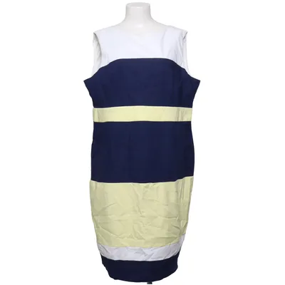 Jurk (Blauw, Geel, Wit) van Paper Dolls Katoen, Elastaan, Polyamide, Polyester
