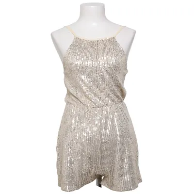 Jumpsuit (Goud) van Zuiki Elastaan, Polyester, Viscose