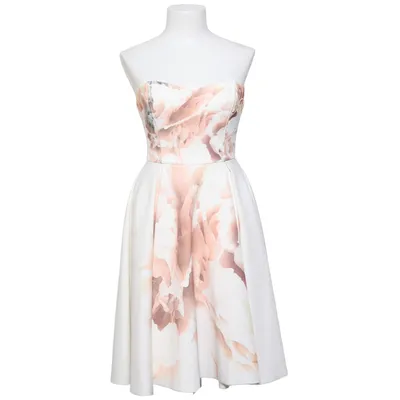 Robe de cocktail (Blanc, Marron, Multicolore) de Exclusive Collection Gina Tricot Élasthane, Polyester