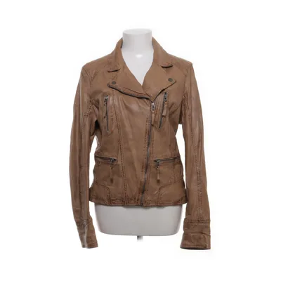 Biker jacket (Brown) from Oakwood Polyester, Leather, Cotton