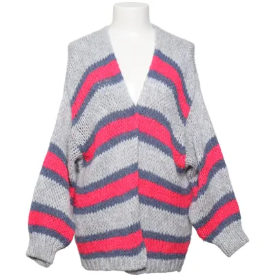 Cardigan (Gray, Pink) from Flair Acrylic, Cotton, Viscose, Wool