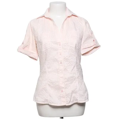 Chemise à manches courtes (Rose, Blanc) de Zara Basic Coton, Élasthane, Polyester