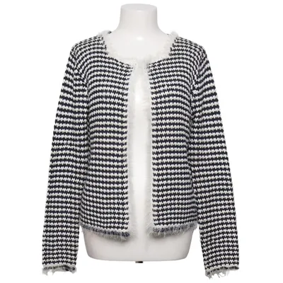 Cardigan (Sort, Hvid) fra Lisa Tossa Akryl, Bomuld