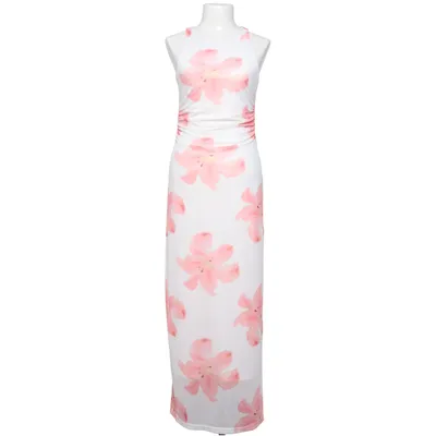 Maxi dress (Pink, White) from Shein Elastane, Polyester