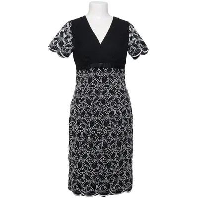 Dress (Black, White) from Singh Madan Polyester