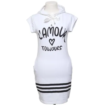 Dress (White, Black) from PPT Style Cotton, Elastane, Polyester