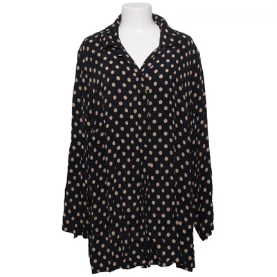 Blouse (Noir, Beige) de Selection by Ulla Popken Cupro, Viscose