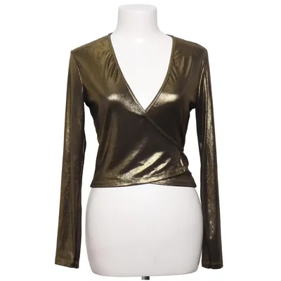 Wrap top (Gold, Black) from American Apparel Elastane, Polyester