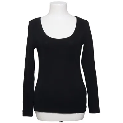 Lange mouwen shirt (Zwart) van H&M Basic Katoen, Elastaan