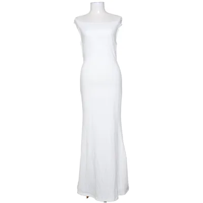 Robe longue (Blanc) de Shein Élasthane, Polyester