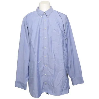 Buttondownskjorte (Blå) fra Stafford Bomuld, Polyester