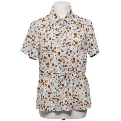 Kortärmad skjorta (Blå, Vit, Brun) från ADPT Polyester