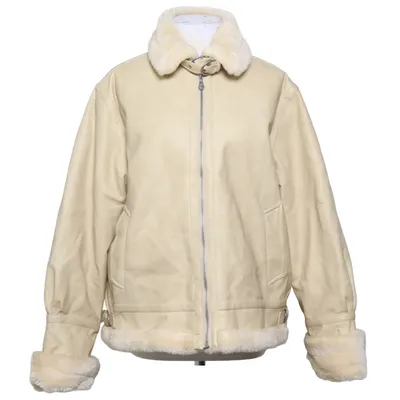 Shearlingjacka (Beige) från Biaggini Akryl, Polyester