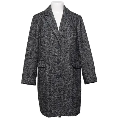 Coat (Black, White) from D'auvry Polyester, Viscose