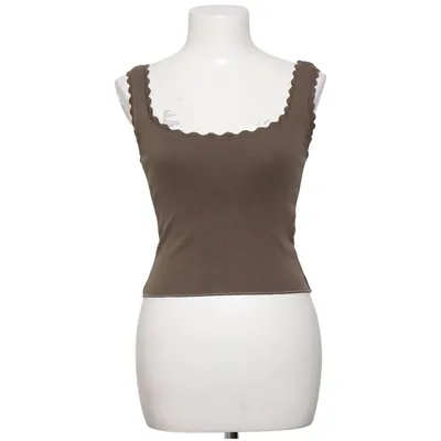 Tank Top (Brown) from Zara Polyester, Viscose