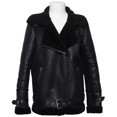 Shearlingjakke (Sort) fra Oakwood Akryl, Polyester