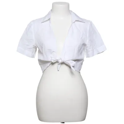Blouse portefeuille (Blanc) de NA-KD Coton, Lin