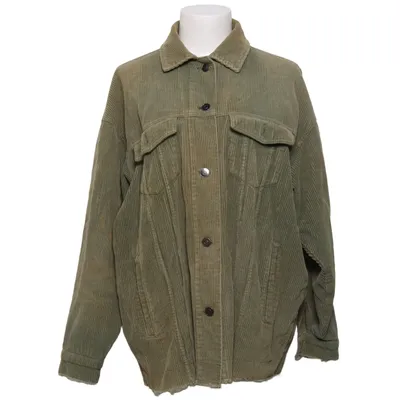 Overshirt (Green) from Zara Outerwear Cotton