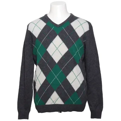 Pull-over (Gris, Vert, Blanc) de Strokesman's Polyamide, Laine