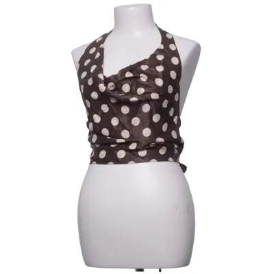 Halter neck top (Brown, White)