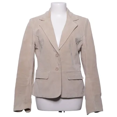 Leather blazer (Beige) from Now Leather