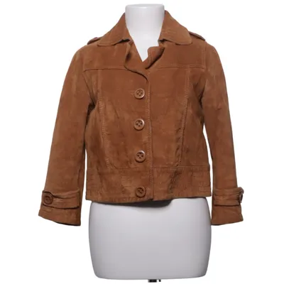 Leren jack (Bruin) van Essentiel Antwerp Katoen, Leer, Polyester
