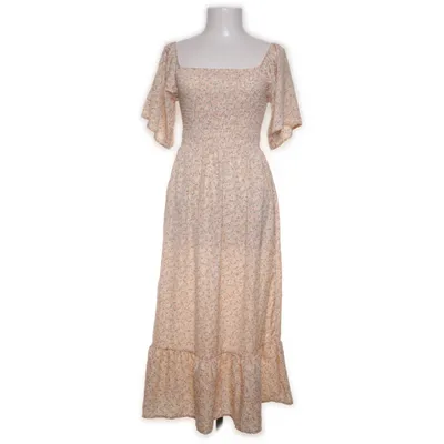 Robe longue (Beige, Multicolore)