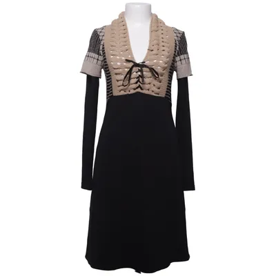 Robe (Noir, Beige) de Pianura Studio Acrylique, Élasthane, Polyester, Viscose, Laine