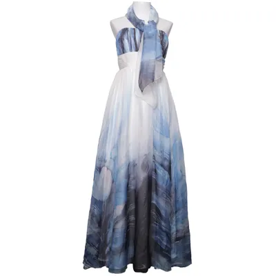 Robe de soirée (Bleu, Blanc, Multicolore) de Juju & Christine Polyester