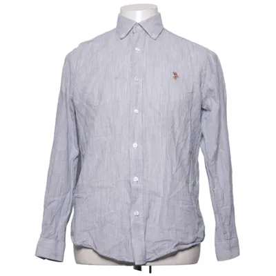 Buttondown-skjorta (Blå, Vit) från U.S. Polo Assn. Bomull, Linne