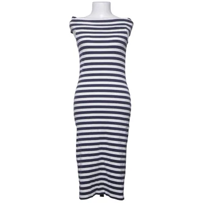 Maxi dress (Blue, White) from Gina Tricot Cotton, Elastane