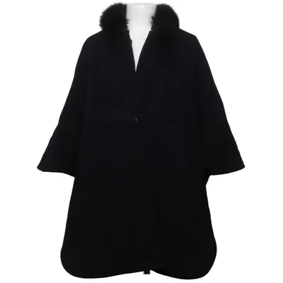 Cape (Black) from Un Jour Ailleurs Cashmere, Polyamide, Wool