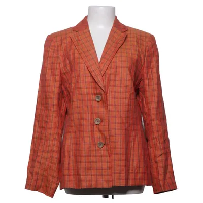 Blazer (Orange, Brun) fra Prêt à Porter Acetat, Linned, Polyamid