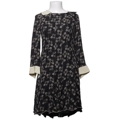 Jurk (Zwart, Wit) van Anna Sui Acetaat, Zijde