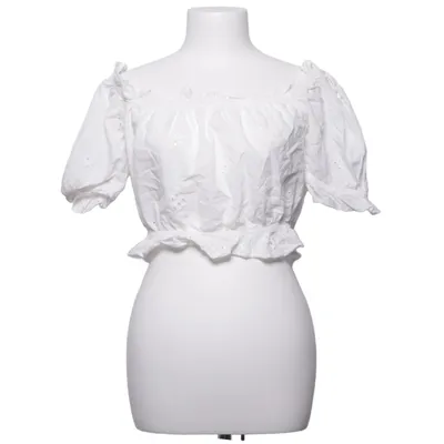 Crop Top (Weiß) von Gina Tricot Baumwolle