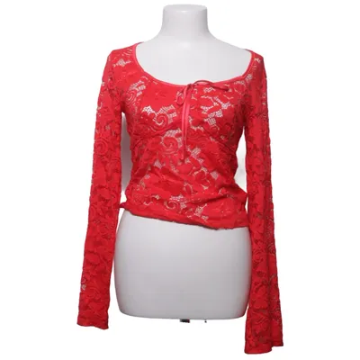 Top (Pcamalie Ls Lace Top) fra Pieces Elastan, Polyamid
