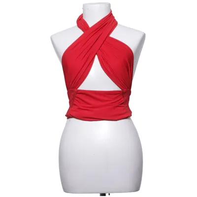 Crop top (Rood) van Kikiriki Elastaan, Polyester