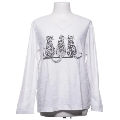 T-shirt à manches longues (Blanc, Noir) de Wäschepur Coton, Viscose
